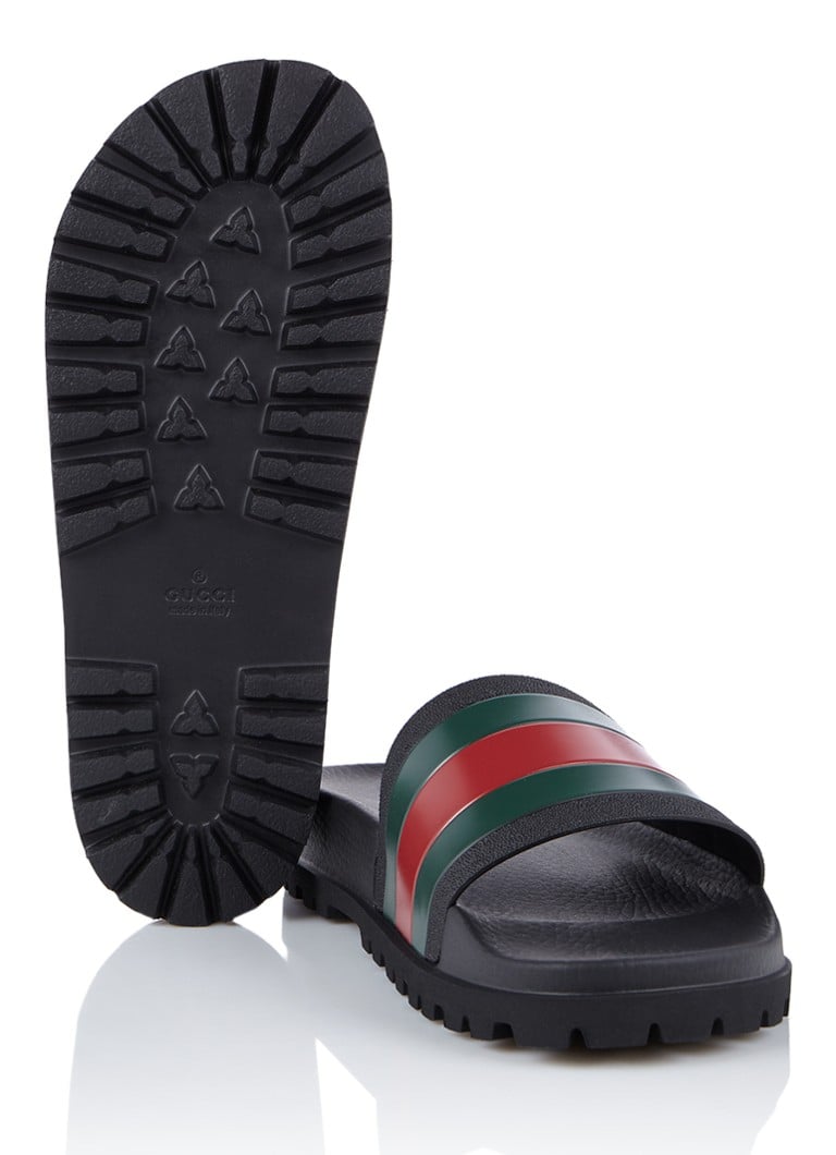 Werkwijze hoek Port Gucci Slipper met Web detail • Zwart • de Bijenkorf