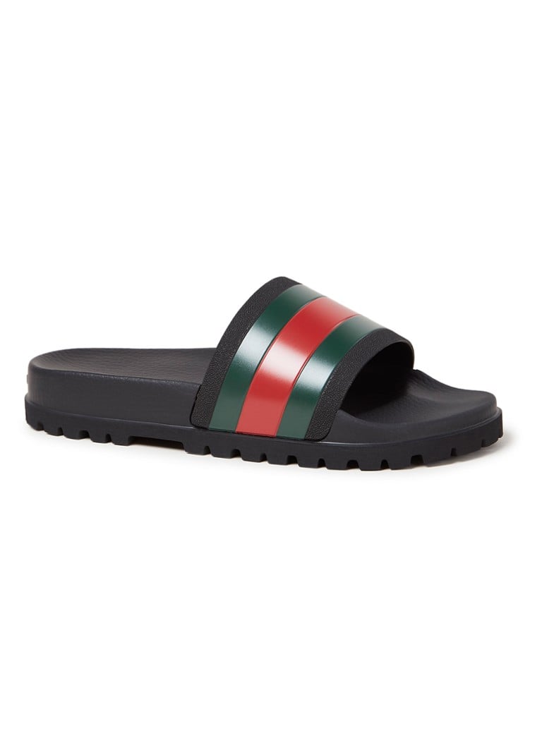 Werkwijze hoek Port Gucci Slipper met Web detail • Zwart • de Bijenkorf