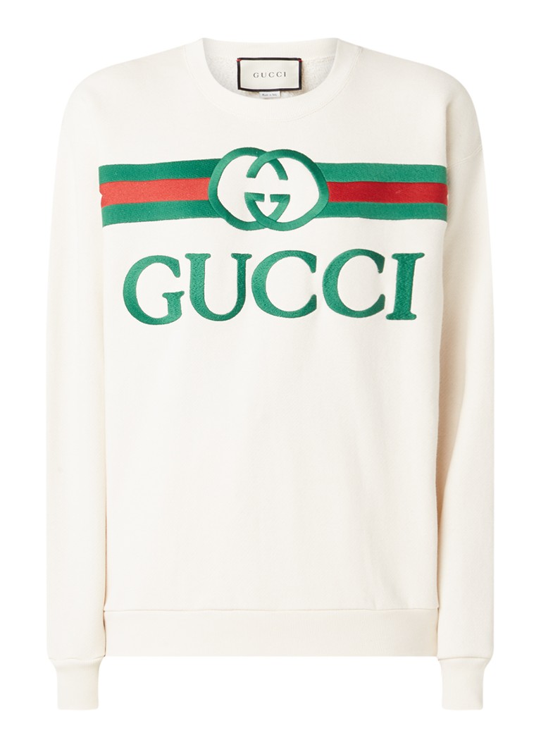 Gucci logoborduring • Creme • de Bijenkorf