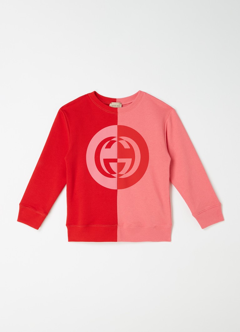 Gucci - Sweater met logoprint - Kersenrood