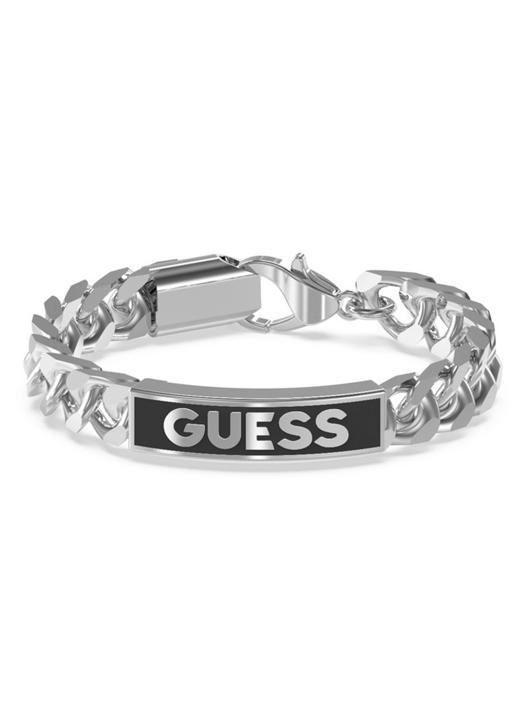 GUESS Armband met logo JUXB03002JWSTBKS • Zilver • de Bijenkorf