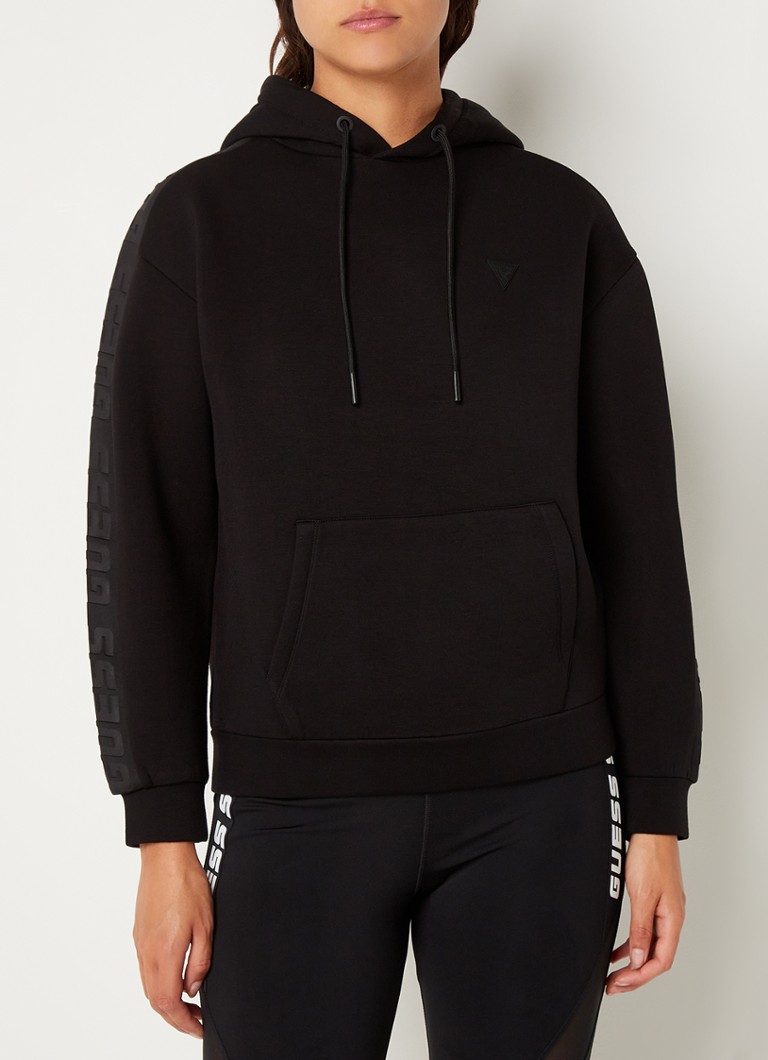 GUESS - Brenda hoodie met logoband  - Zwart