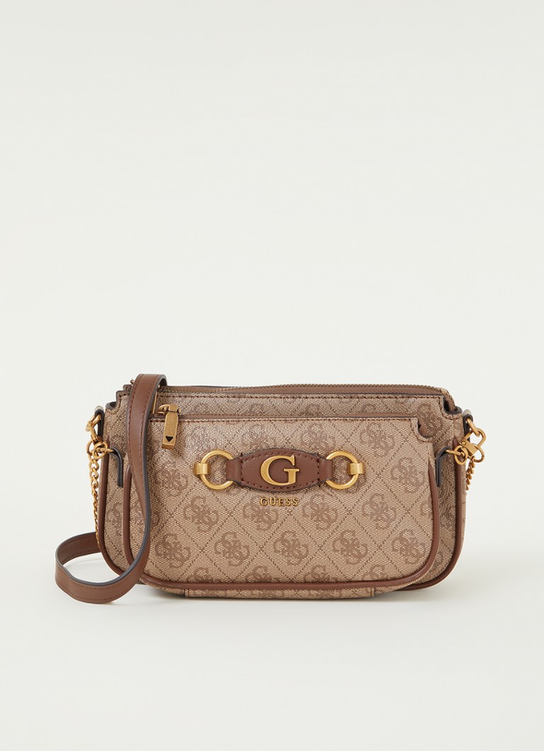 GUESS Izzy crossbodytas met afneembare schoudertas Bruin de Bijenkorf