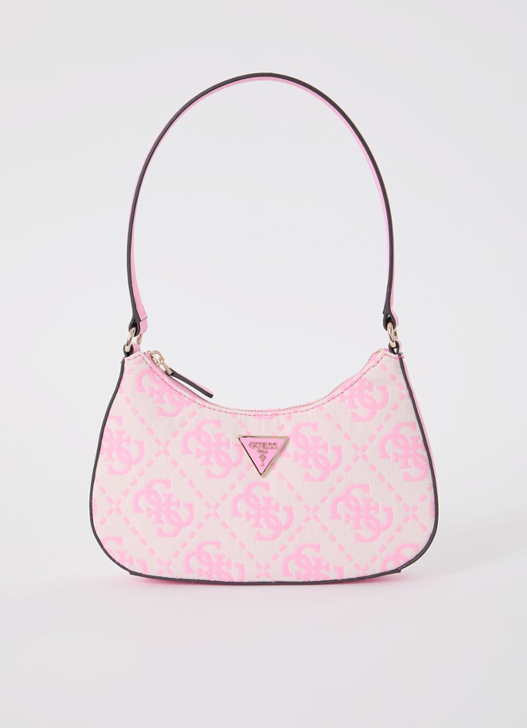 Guess Schoudertas Roze GUESS Ruma Mini Schoudertas Met Logoprint - Main Image