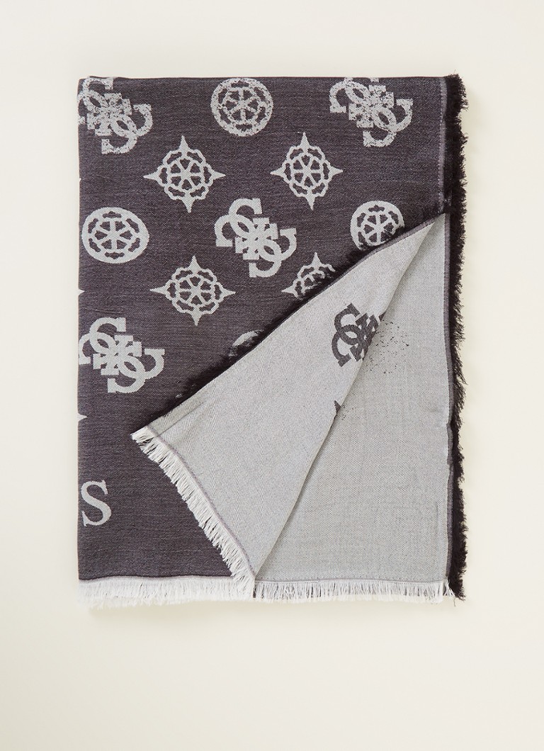 tack Gezondheid Communisme GUESS Vikky sjaal met logoprint 200 x 50 cm • Zwart • de Bijenkorf