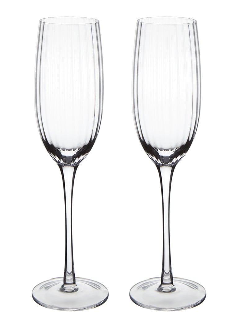 Gusta - Champagneglas 25 cl set van 2 - Transparant