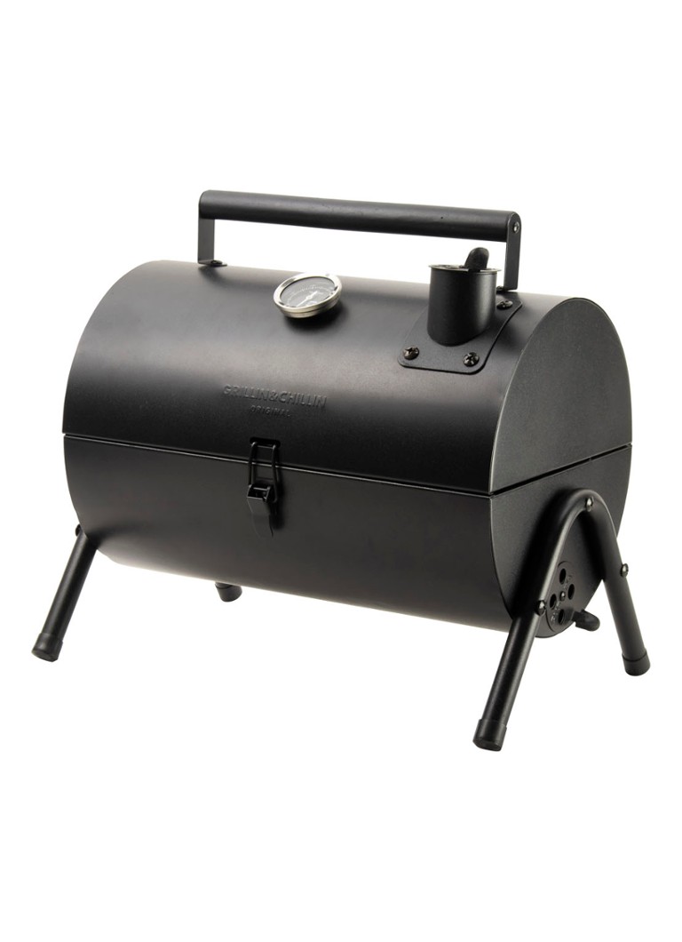 Gusta Smoker & Grill King 2in1 rookoven & houtskool barbecue • Zwart