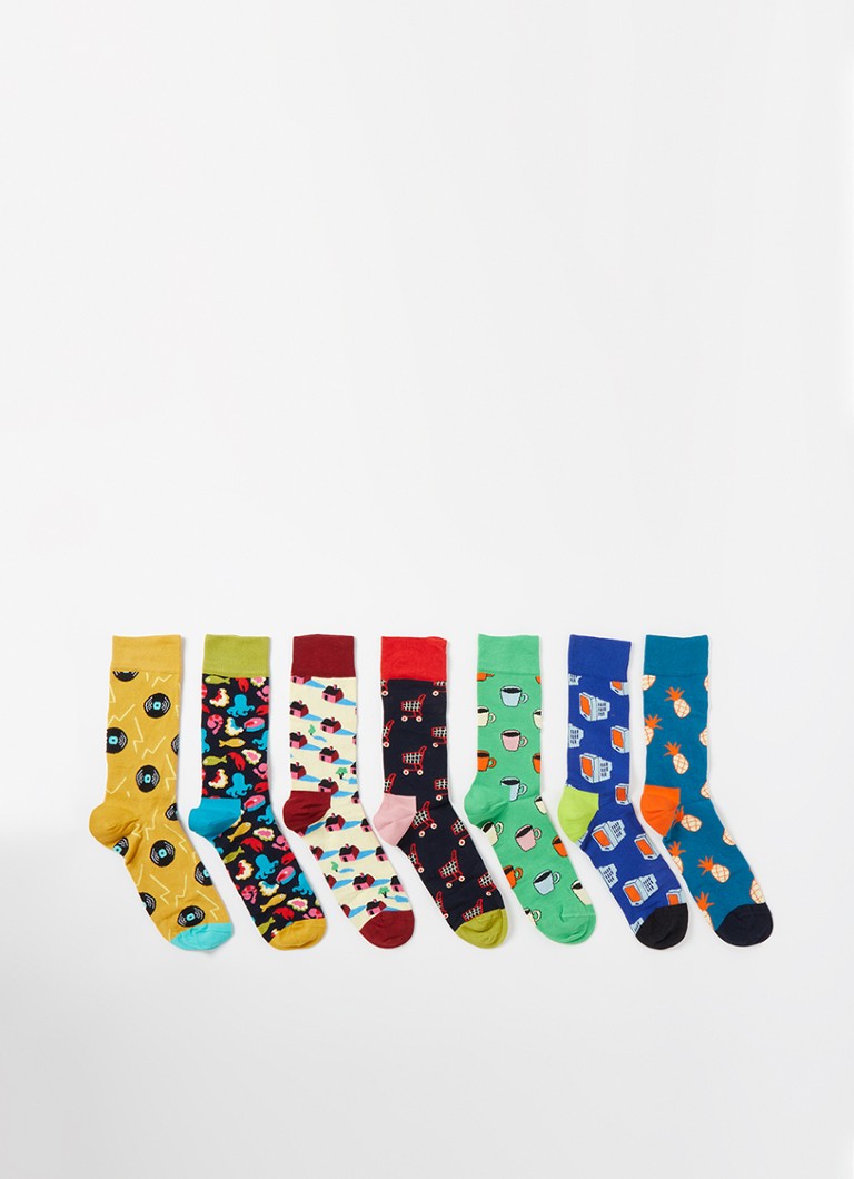 Happy Socks 7 Days A Week sokken in 7pack giftbox • Multicolor • de