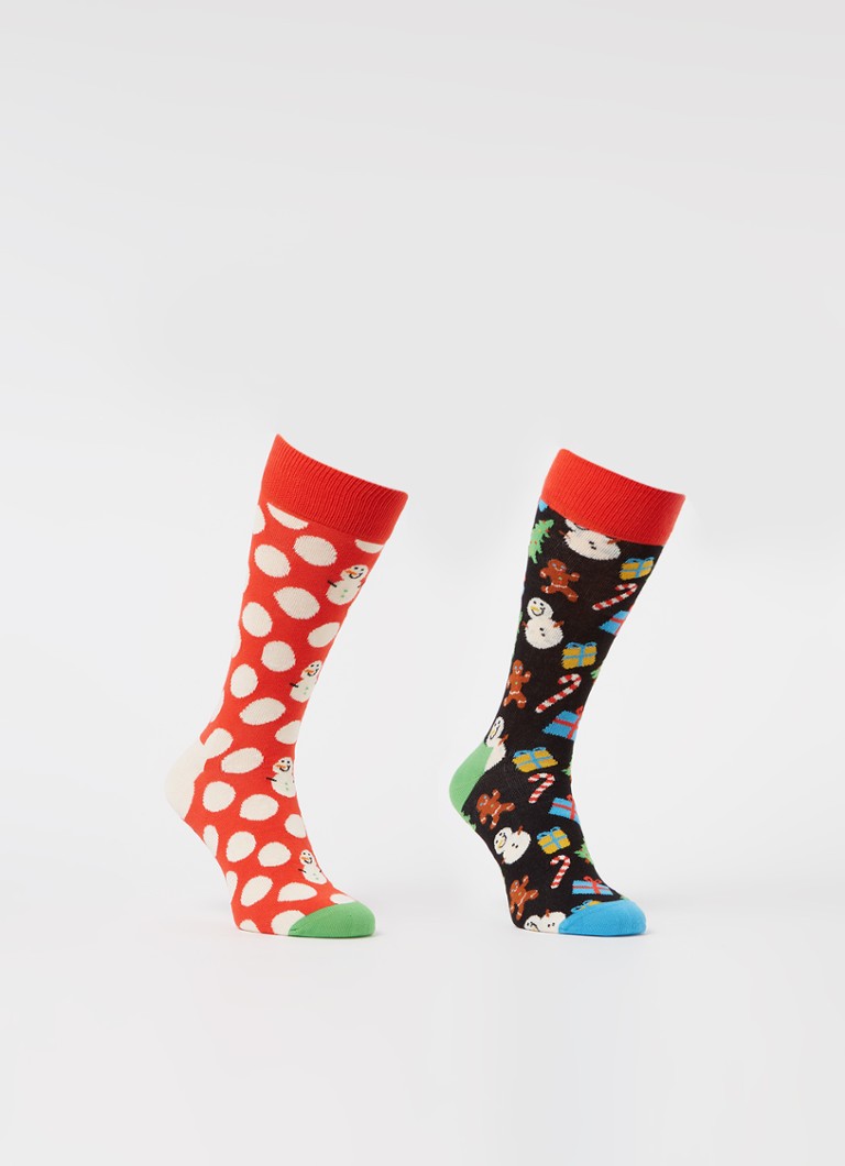 debijenkorf.nl | Big Dot Snowman socks in 2-pack gift box