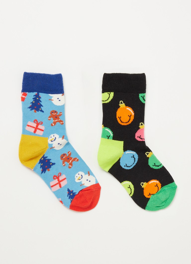 bezorgdheid Doe een poging verzekering Happy Socks Holiday sokken met print 2-pack giftbox • Multicolor • de  Bijenkorf