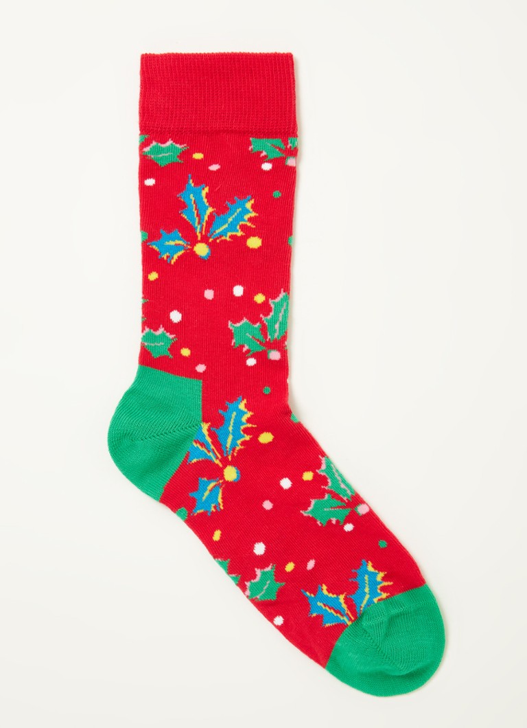 Rijd weg Bedrijfsomschrijving Wantrouwen Happy Socks Holly kerstsokken met print • Rood • de Bijenkorf