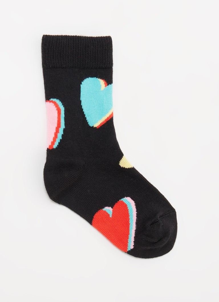 Happy Socks - My Valentine sokken met print - Zwart