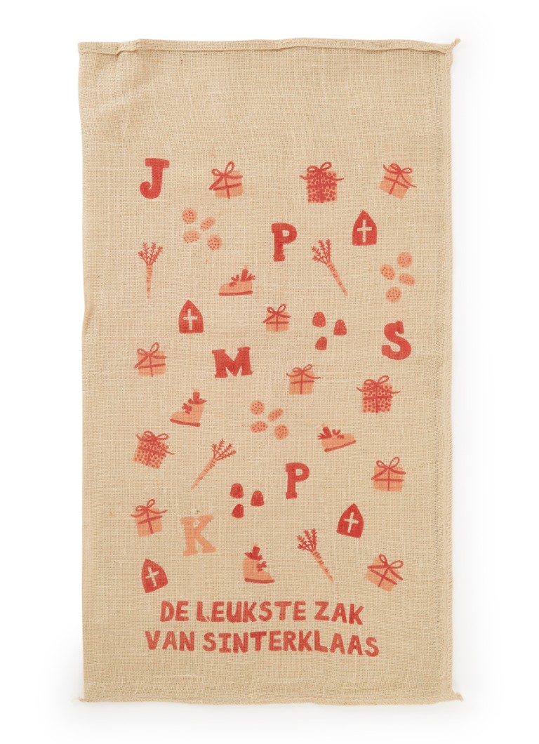 Happy Three Products - De Leukste Zak Van Sinterklaas jute zak 60 x 110 cm - Lichtbruin