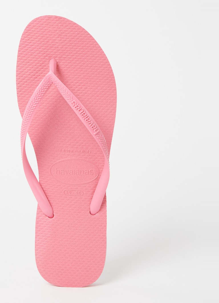 Kinderen hebben zich vergist Geslaagd Havaianas Slim slipper met logo • Roze • de Bijenkorf