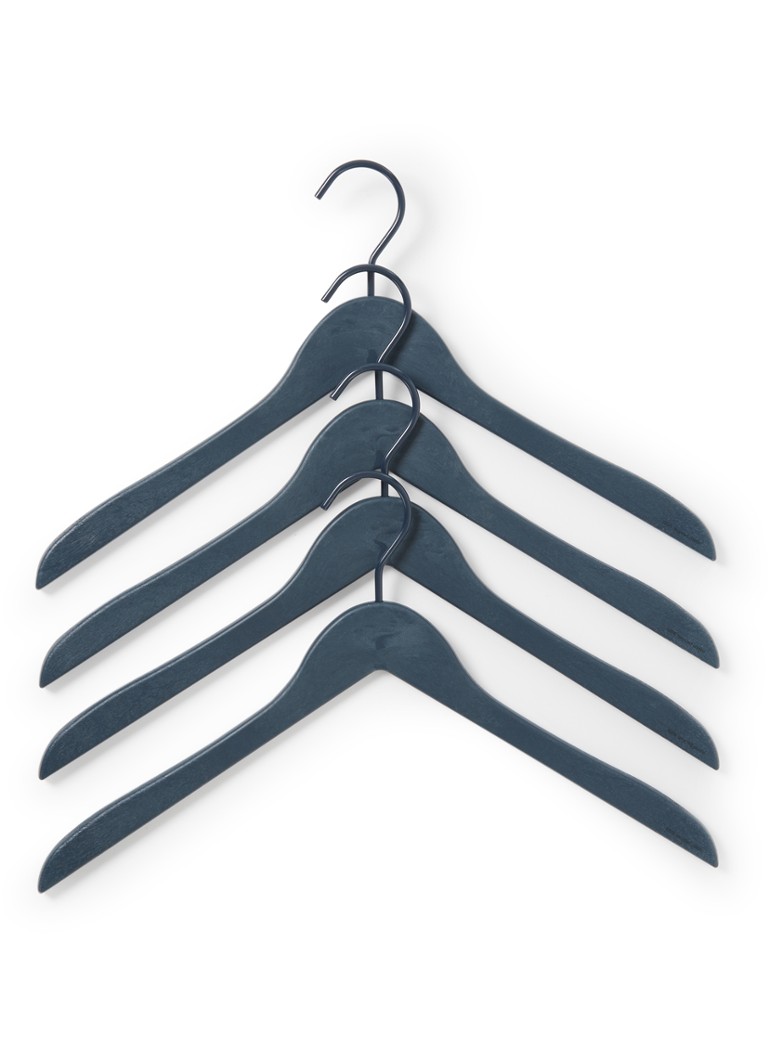 Hay Coat Hanger kledinghanger set van 4 • Blauwgrijs • de Bijenkorf