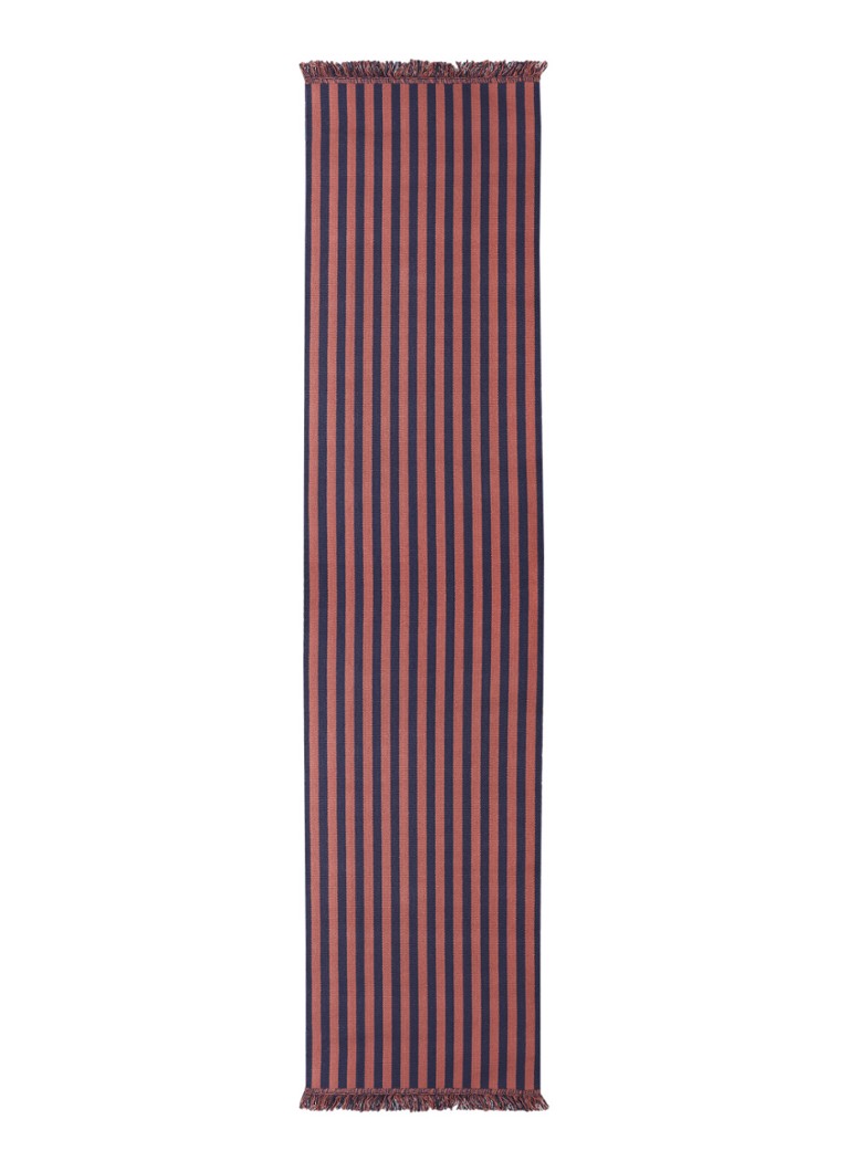 Hay - Stripes & Stripes vloerkleed 300 x 65 cm - Steenrood