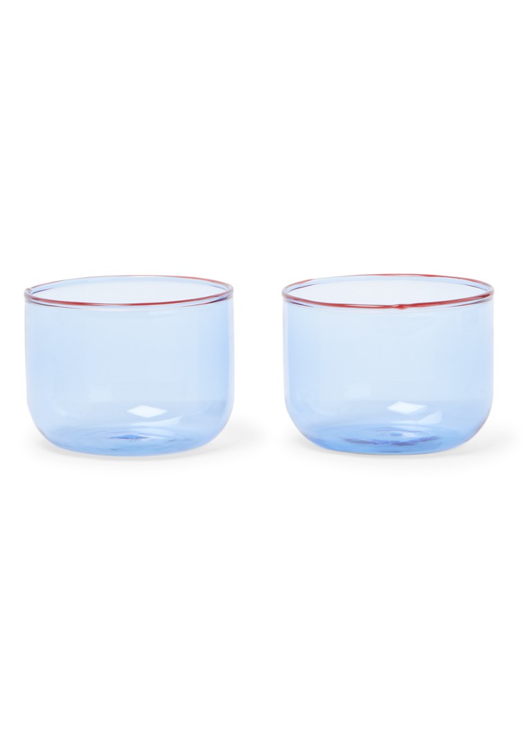 Achtervoegsel Dagelijks Maak avondeten Hay Tint waterglas 20 cl set van 2 • Lichtblauw • de Bijenkorf