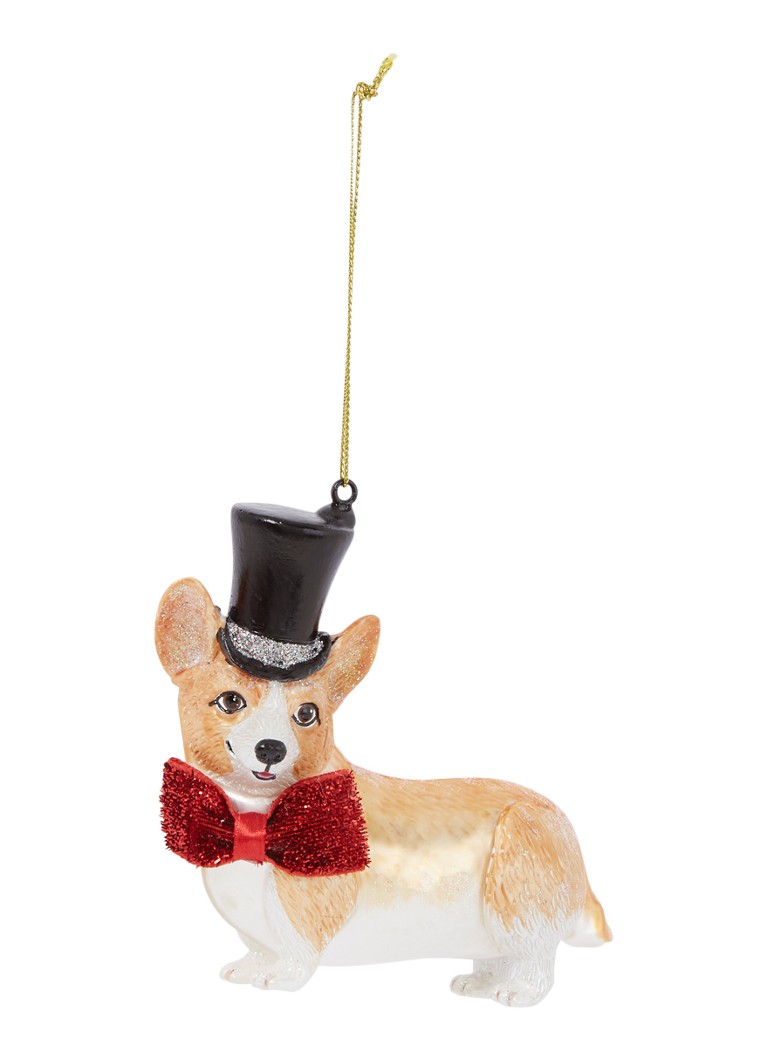 HD Collection - Corgi Dog kersthanger 11 cm - Oranje