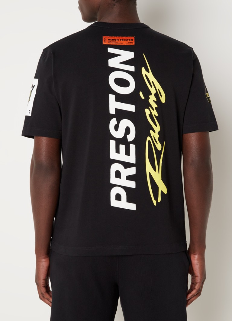 Heron Preston Racing Tshirt met logo en backprint • Zwart • de Bijenkorf