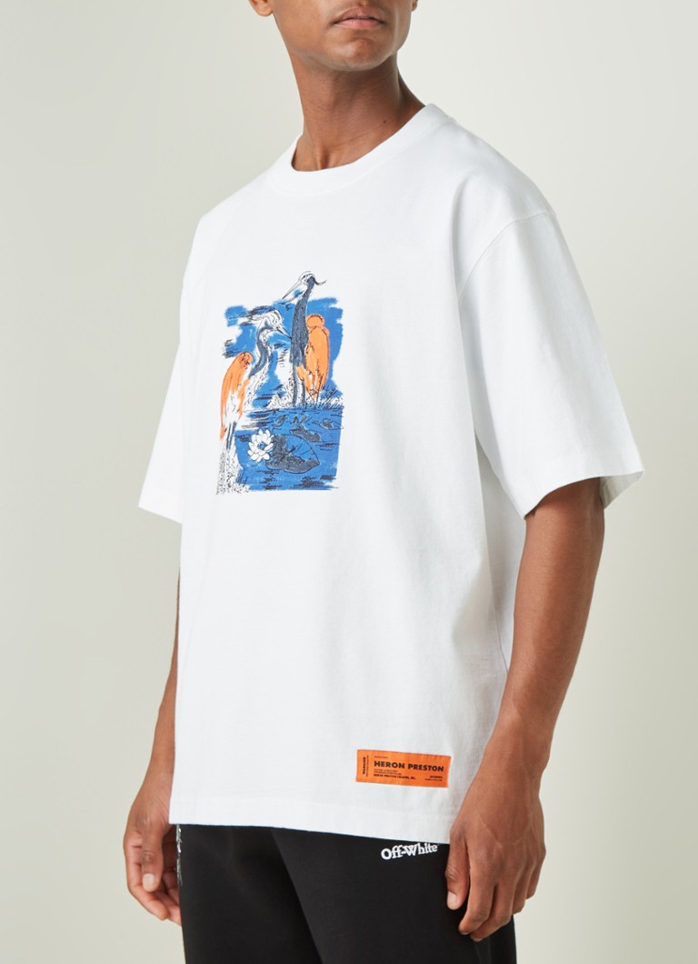 kussen prioriteit Meestal Heron Preston T-shirt met print • Wit • de Bijenkorf