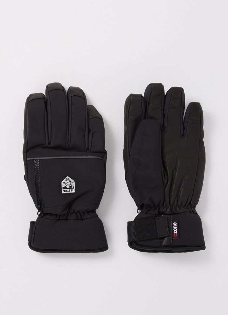 Hestra - Czone Pointer handschoenen met leren details - Zwart