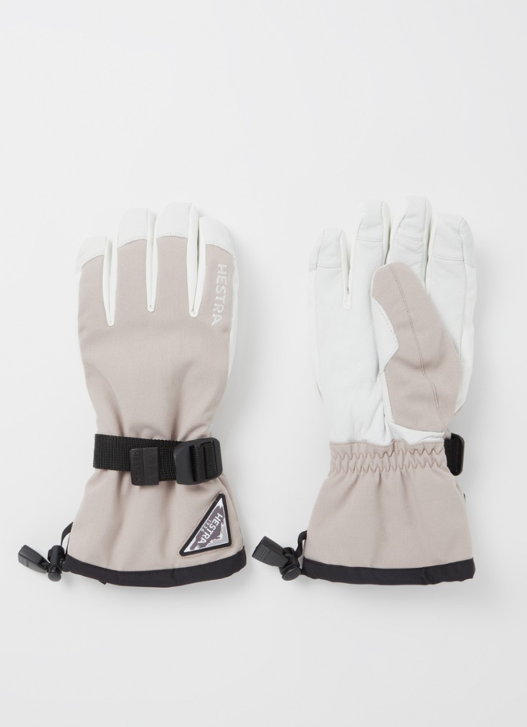 Zullen Arne Trappenhuis Hestra Powder Gauntlet handschoenen met leren details • Beige • de Bijenkorf