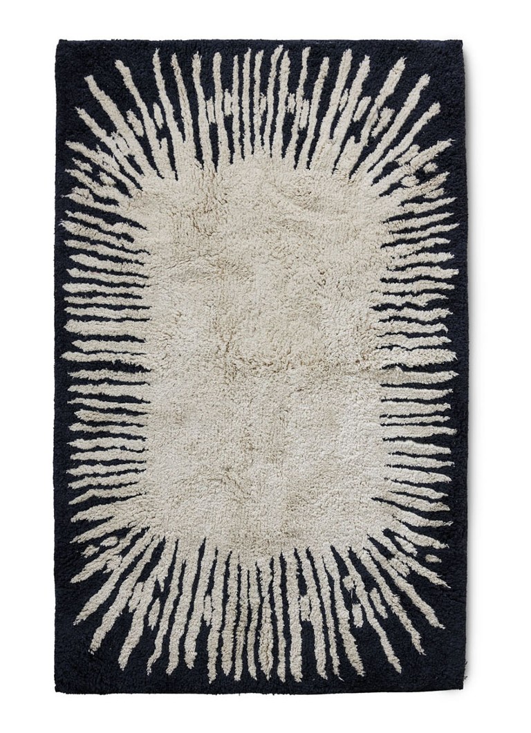 HKliving - Monochrome badmat 75 x 120 cm  - Zwart