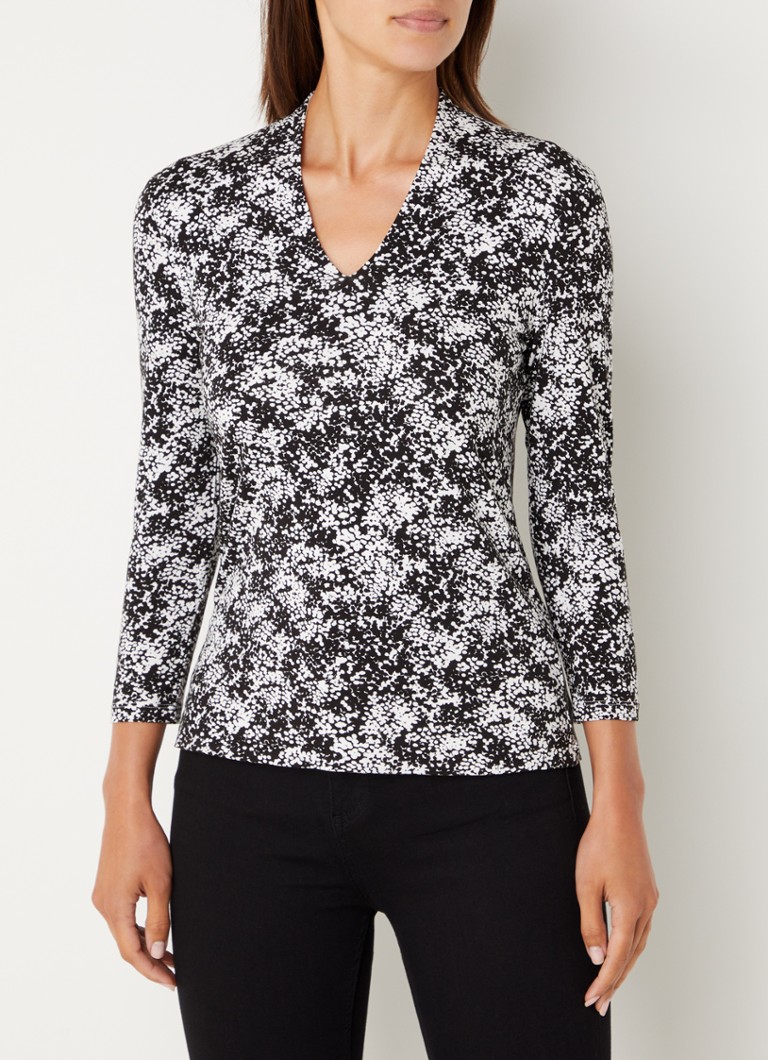 Josephine & Co Pippa midi jurk van jersey met V-hals • Zwart • de Bijenkorf