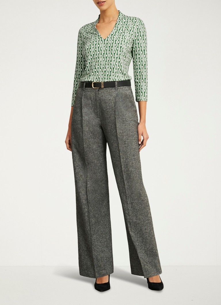 Hobbs - Aimee top met grafische print - Groen