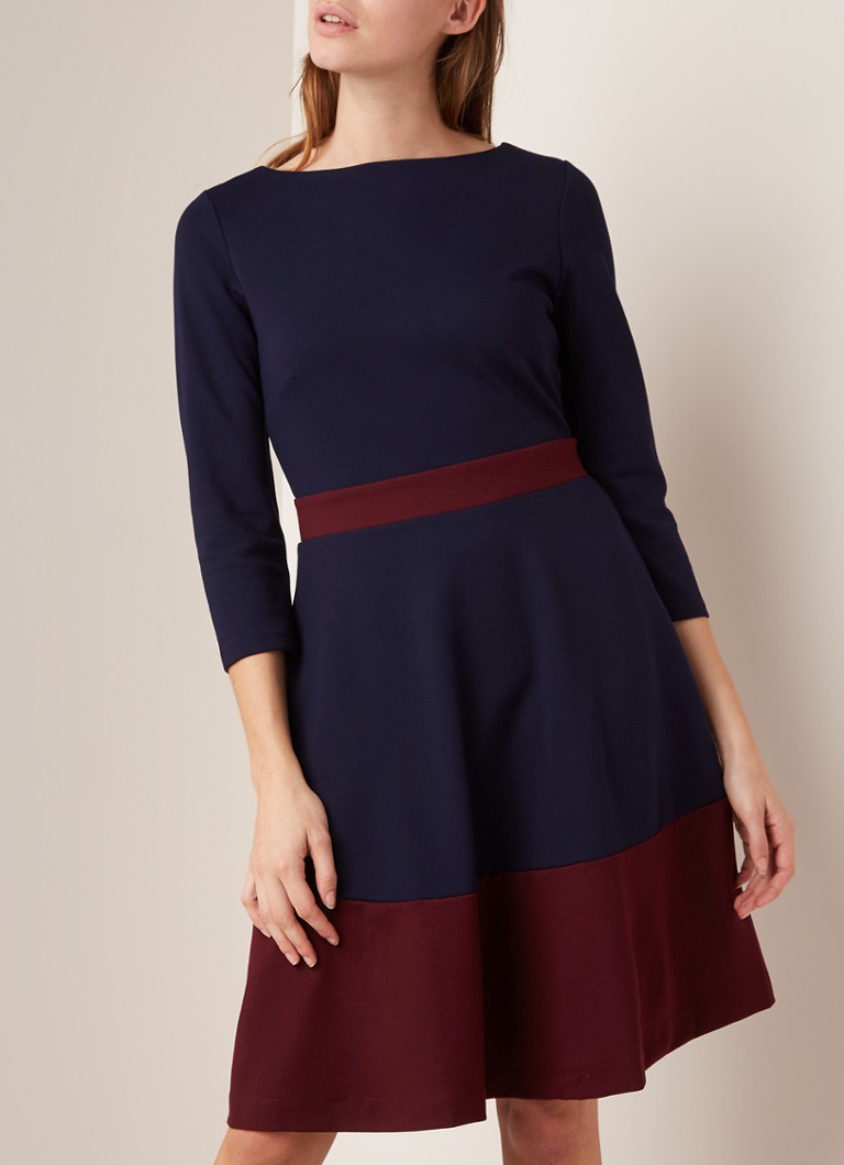 Hobbs Seasalter Getailleerde Midi Jurk Met Contrast Tailleband