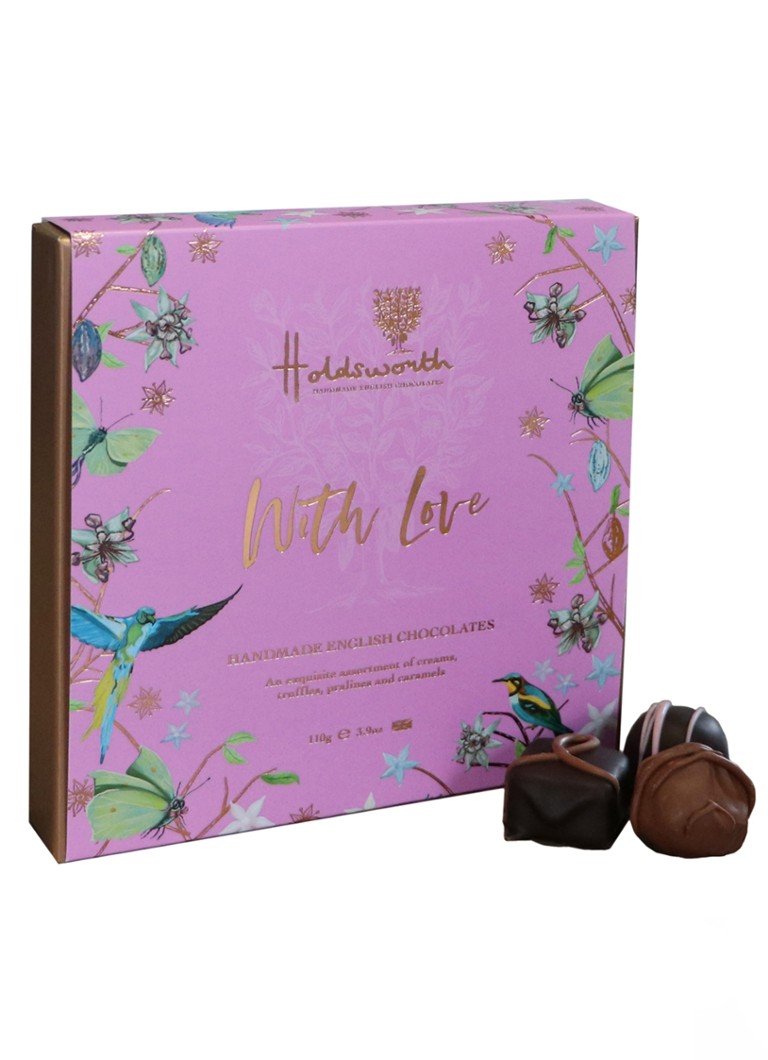 Holdsworth - Valentijn chocolade bonbons in With Love giftbox 110 gram - null