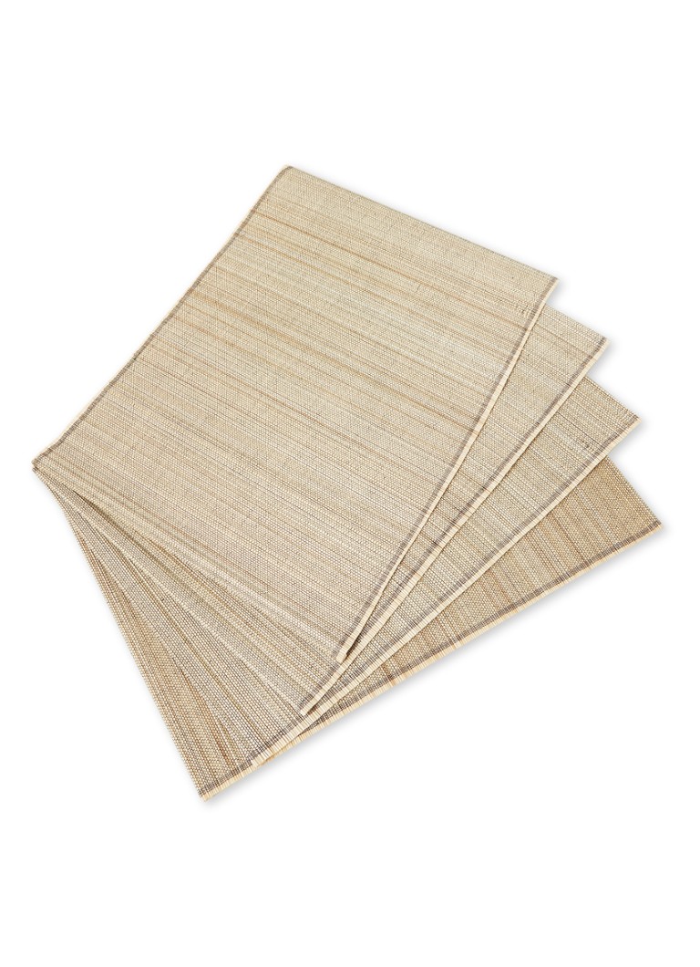 House Doctor Bamb placemat 45 x 33 cm set van 4 • Lichtbruin • de Bijenkorf