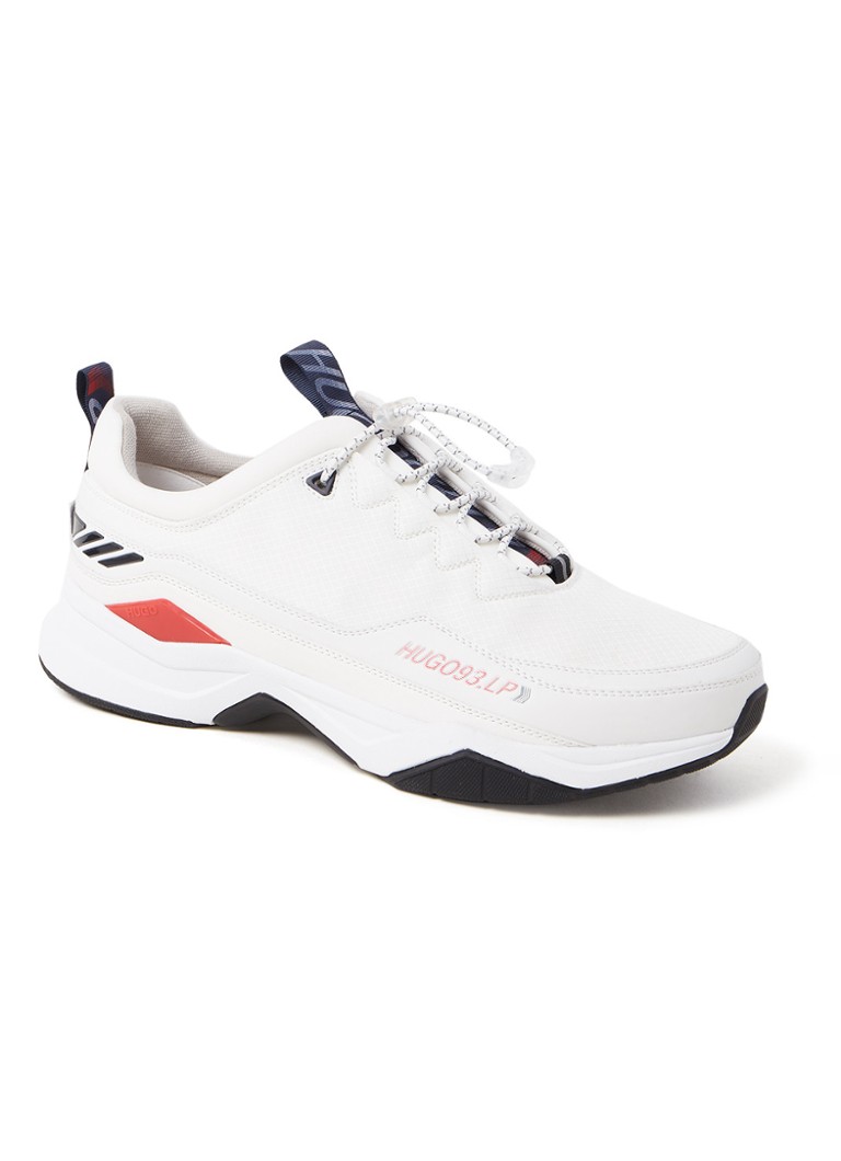 HUGO Block Runn sneaker met trekkoordveter ⢠Wit ⢠de Bijenkorf