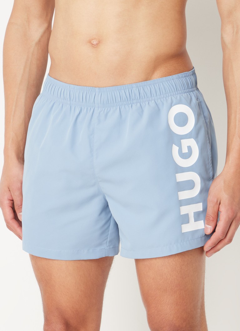 HUGO BOSS ABAS zwemshorts met logoprint • Lichtblauw • de Bijenkorf