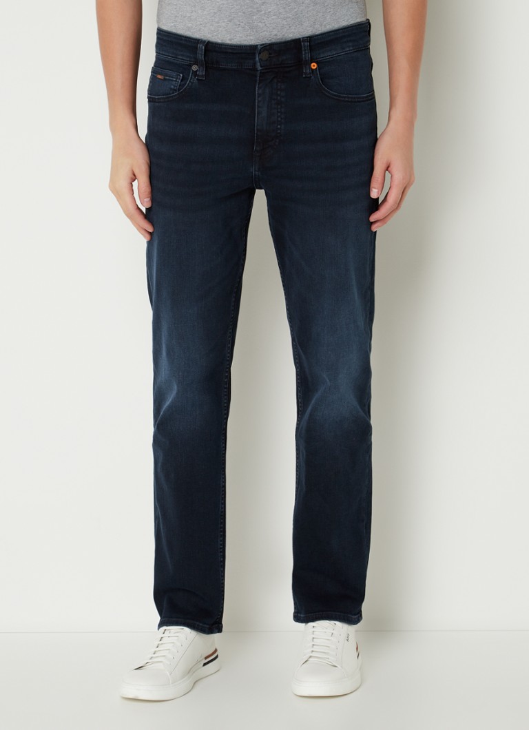 HUGO BOSS Anderson relaxed fit jeans met stretch en donkere wassing