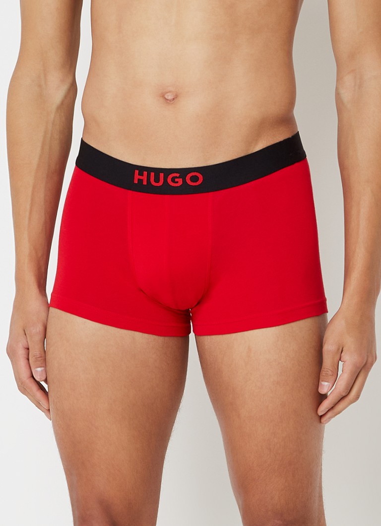 HUGO BOSS - Boxershorts met logoband in 2-pack - Rood