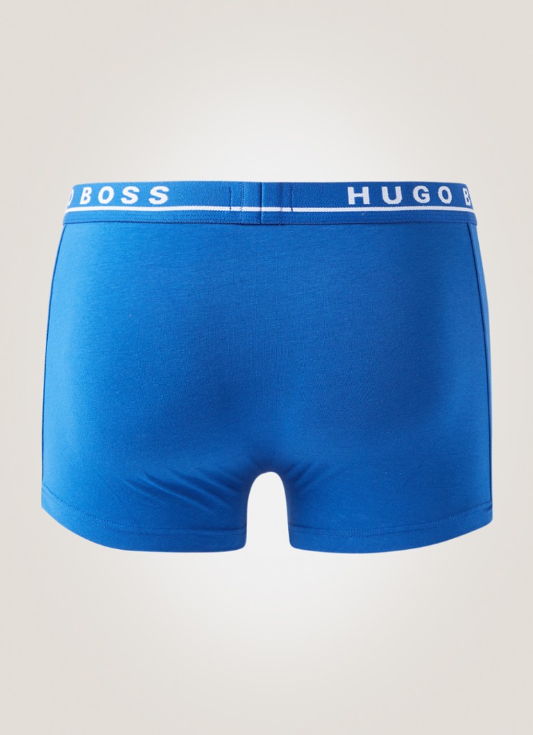 HUGO BOSS - Boxershorts met logoband in 3-pack - Blauw