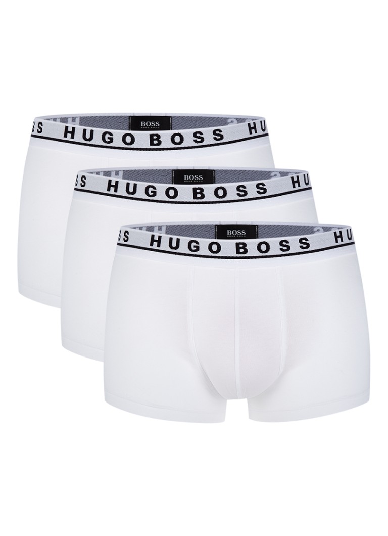 HUGO BOSS - Boxershorts met logoband in 3-pack - Wit