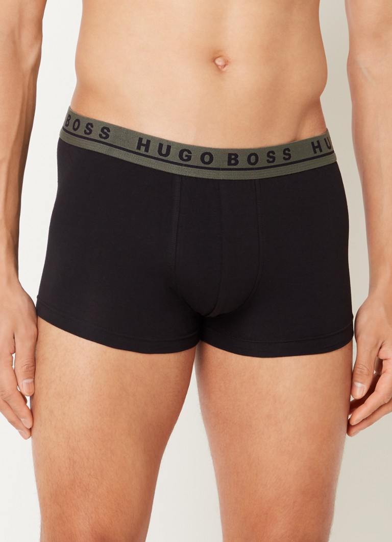 HUGO BOSS - Boxershorts met logoband in 3-pack - Donkergroen