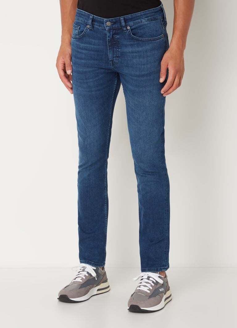 HUGO BOSS Delaware slim fit jeans met steekzakken • Indigo • de Bijenkorf
