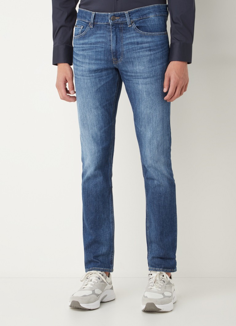 HUGO BOSS - Delaware slim fit jeans met stretch - Indigo