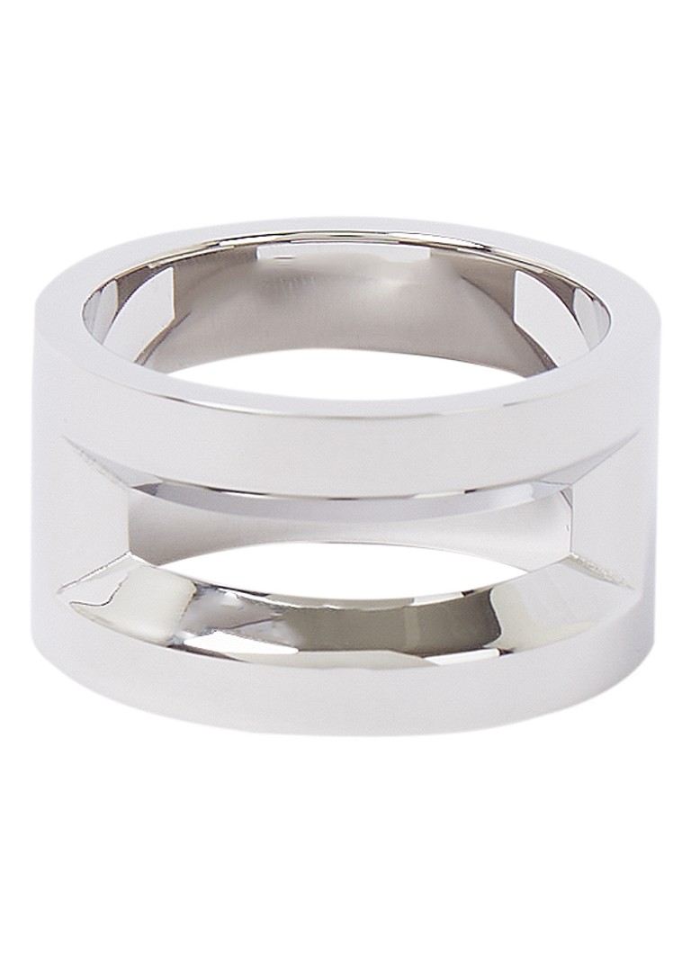 HUGO BOSS - E-H-Ring met logo - Zilver