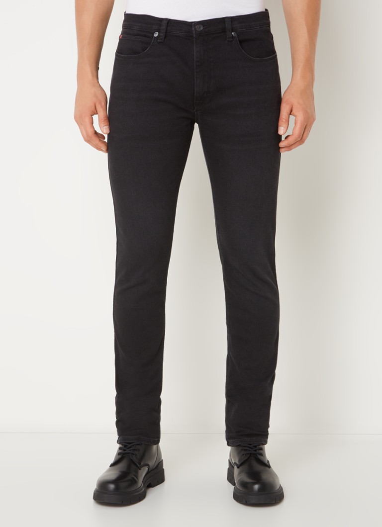 HUGO BOSS Extra slim fit jeans met gekleurde wassing en stretch • Zwart ...