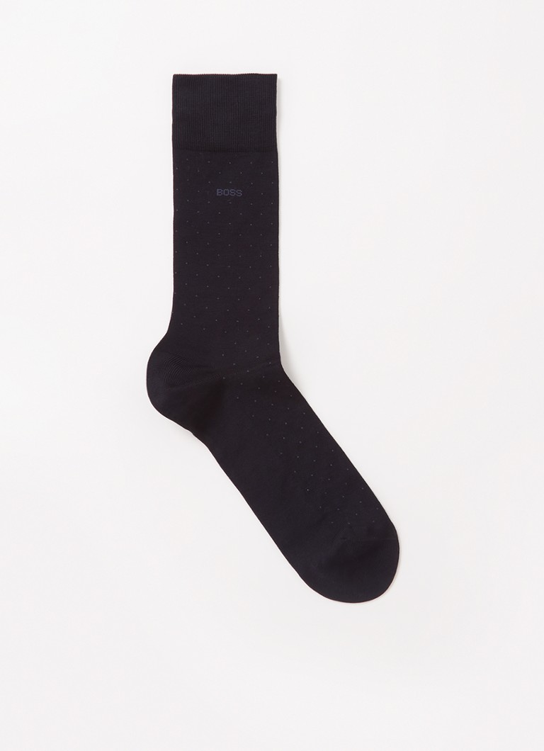 HUGO BOSS - George sokken met stippenprint - Donkerblauw