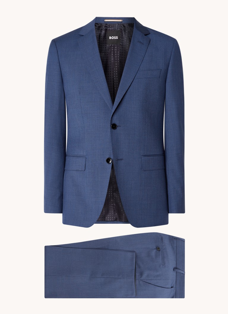 Zelden Koor Miljard HUGO BOSS H-Huge slim fit 2-delig pak van scheerwol • Blauw • de Bijenkorf