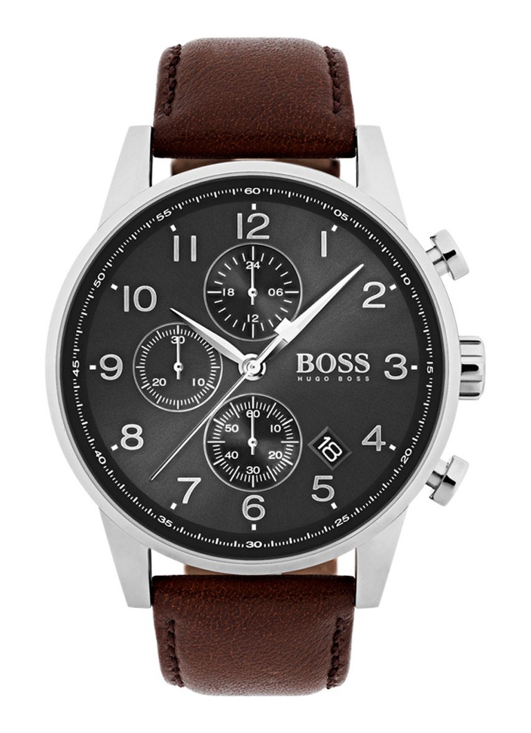 HUGO BOSS Horloge Navigator HB1513494 • Zilver • de Bijenkorf