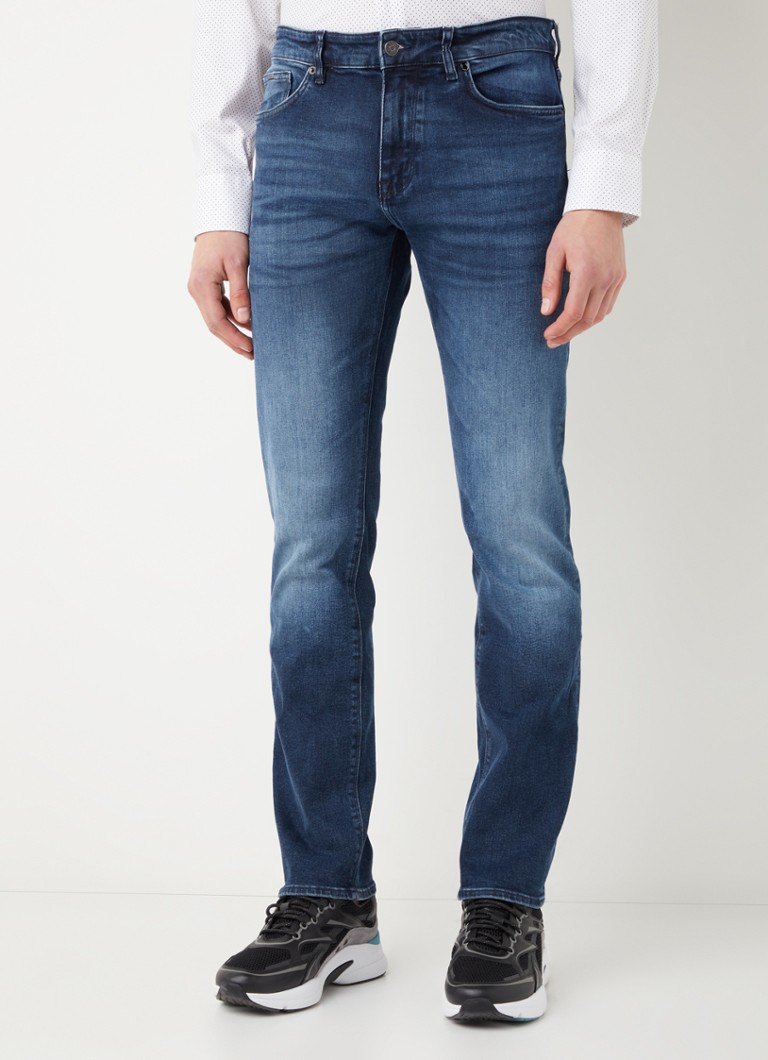 Maine3 straight leg jeans met donkere wassing De Bijenkorf Heren Kleding Broeken & Jeans Jeans Straight Jeans 