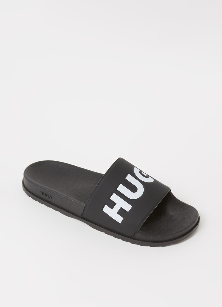 HUGO BOSS Match slipper met logo • Zwart • de Bijenkorf