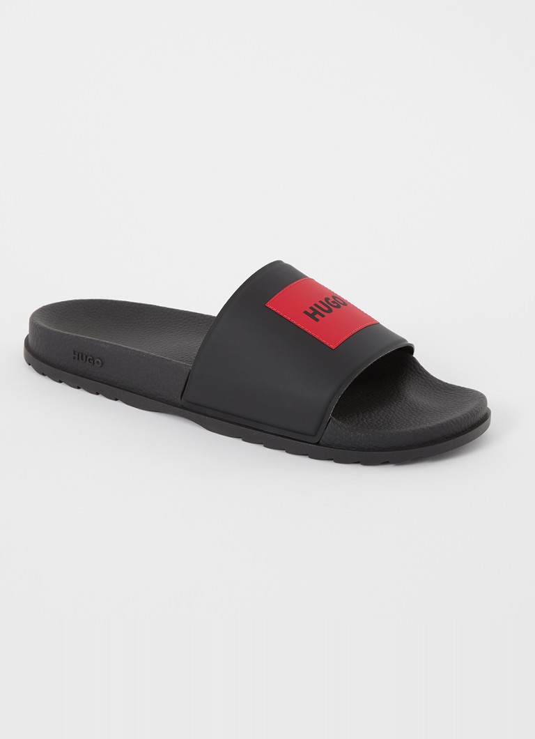 HUGO BOSS Match slipper met logo • Zwart • de Bijenkorf