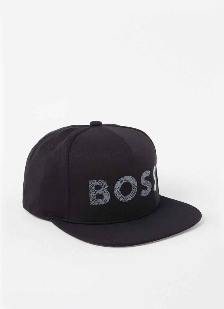 HUGO BOSS - Mirror pet met logo  - Zwart